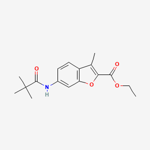 molecular formula C17H21NO4 B2750321 Ethyl 3-methyl-6-pivalamidobenzofuran-2-carboxylate CAS No. 923695-13-0