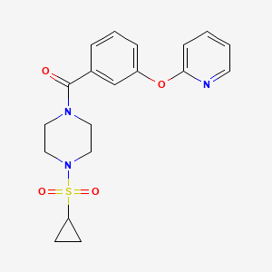 B2750327 (4-(Cyclopropylsulfonyl)piperazin-1-yl)(3-(pyridin-2-yloxy)phenyl)methanone CAS No. 1797084-43-5