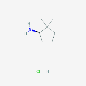 molecular formula C7H16ClN B2750347 (R)-2,2-Dimethyl-cyclopentylamine hydrochloride CAS No. 167321-10-0