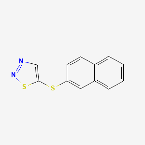 molecular formula C12H8N2S2 B2750398 2-Naphthyl 1,2,3-thiadiazol-5-yl sulfide CAS No. 400083-63-8