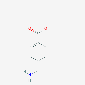 molecular formula C12H21NO2 B2750411 Tert-butyl 4-(aminomethyl)cyclohexene-1-carboxylate CAS No. 2248338-79-4
