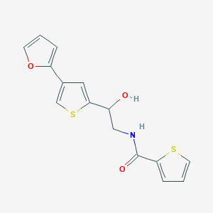 molecular formula C15H13NO3S2 B2750422 N-{2-[4-(furan-2-yl)thiophen-2-yl]-2-hydroxyethyl}thiophene-2-carboxamide CAS No. 2379994-75-7