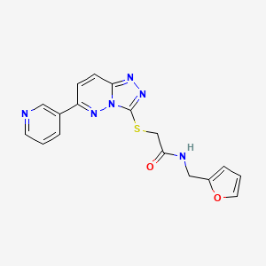 molecular formula C17H14N6O2S B2750477 N-(furan-2-ylmethyl)-2-((6-(pyridin-3-yl)-[1,2,4]triazolo[4,3-b]pyridazin-3-yl)thio)acetamide CAS No. 905669-58-1