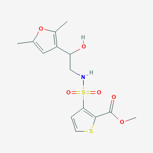 molecular formula C14H17NO6S2 B2750512 methyl 3-{[2-(2,5-dimethylfuran-3-yl)-2-hydroxyethyl]sulfamoyl}thiophene-2-carboxylate CAS No. 2309799-99-1