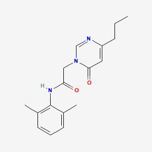 molecular formula C17H21N3O2 B2750566 N-(2,6-dimethylphenyl)-2-(6-oxo-4-propylpyrimidin-1(6H)-yl)acetamide CAS No. 1172000-15-5