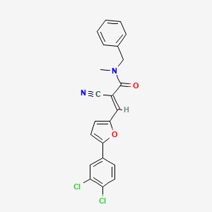molecular formula C22H16Cl2N2O2 B2750569 N-benzyl-2-cyano-3-[5-(3,4-dichlorophenyl)furan-2-yl]-N-methylprop-2-enamide CAS No. 518350-21-5