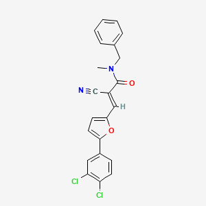 B2750569 N-benzyl-2-cyano-3-[5-(3,4-dichlorophenyl)furan-2-yl]-N-methylprop-2-enamide CAS No. 518350-21-5