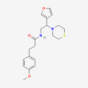 molecular formula C20H26N2O3S B2750570 N-(2-(furan-3-yl)-2-thiomorpholinoethyl)-3-(4-methoxyphenyl)propanamide CAS No. 2034513-72-7