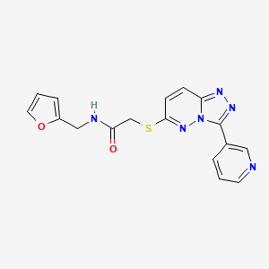 molecular formula C17H14N6O2S B2750580 N-(furan-2-ylmethyl)-2-((3-(pyridin-3-yl)-[1,2,4]triazolo[4,3-b]pyridazin-6-yl)thio)acetamide CAS No. 868968-97-2