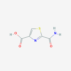 molecular formula C5H4N2O3S B2750614 2-carbamoyl-1,3-thiazole-4-carboxylic acid CAS No. 1537602-93-9