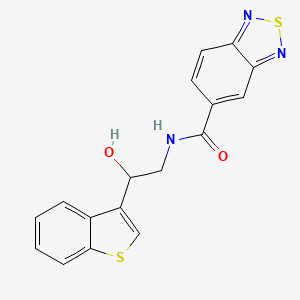 molecular formula C17H13N3O2S2 B2750636 N-[2-(1-benzothiophen-3-yl)-2-hydroxyethyl]-2,1,3-benzothiadiazole-5-carboxamide CAS No. 2034405-83-7