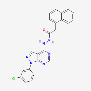 molecular formula C23H17ClN6O B2750649 N'-[1-(3-chlorophenyl)-1H-pyrazolo[3,4-d]pyrimidin-4-yl]-2-(naphthalen-1-yl)acetohydrazide CAS No. 881083-40-5