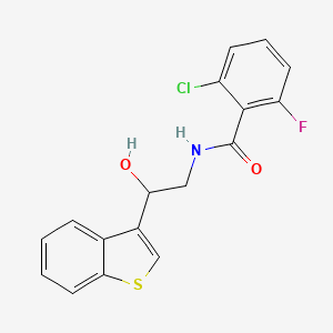 molecular formula C17H13ClFNO2S B2750674 N-[2-(1-benzothiophen-3-yl)-2-hydroxyethyl]-2-chloro-6-fluorobenzamide CAS No. 2034602-17-8