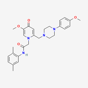molecular formula C28H34N4O4 B2750687 N-(2,5-dimethylphenyl)-2-(5-methoxy-2-{[4-(4-methoxyphenyl)piperazin-1-yl]methyl}-4-oxo-1,4-dihydropyridin-1-yl)acetamide CAS No. 921496-82-4