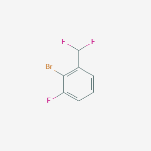 molecular formula C7H4BrF3 B2750694 2-Bromo-1-(difluoromethyl)-3-fluorobenzene CAS No. 1214338-27-8