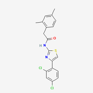 molecular formula C19H16Cl2N2OS B2750715 N-[4-(2,4-dichlorophenyl)-1,3-thiazol-2-yl]-2-(2,4-dimethylphenyl)acetamide CAS No. 922598-62-7