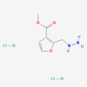 Methyl 2-(hydrazinylmethyl)furan-3-carboxylate dihydrochloride