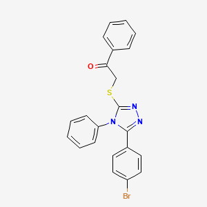 2-{[5-(4-bromophenyl)-4-phenyl-4H-1,2,4-triazol-3-yl]sulfanyl}-1-phenylethanone