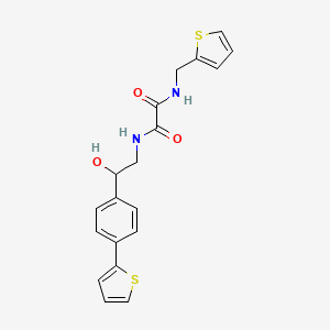 N'-[2-Hydroxy-2-(4-thiophen-2-ylphenyl)ethyl]-N-(thiophen-2-ylmethyl)oxamide