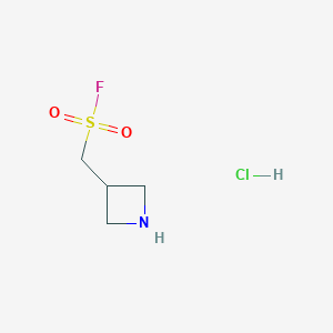 molecular formula C4H9ClFNO2S B2750871 Azetidin-3-ylmethanesulfonyl fluoride hydrochloride CAS No. 1989671-26-2