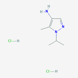 molecular formula C7H15Cl2N3 B2750872 1-Isopropyl-5-methyl-1H-pyrazol-4-amine dihydrochloride CAS No. 2230802-96-5