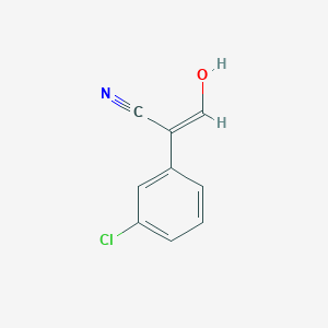 molecular formula C9H6ClNO B2750873 Benzeneacetonitrile, 3-chloro-alpha-(hydroxymethylene)- CAS No. 53283-57-1