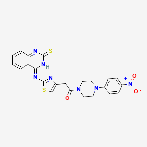 1-[4-(4-Nitrophenyl)piperazin-1-yl]-2-{2-[(2-sulfanylidene-1,2-dihydroquinazolin-4-yl)amino]-1,3-thiazol-4-yl}ethan-1-one