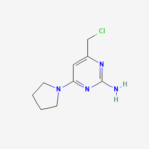 4-(Chloromethyl)-6-pyrrolidin-1-ylpyrimidin-2-amine