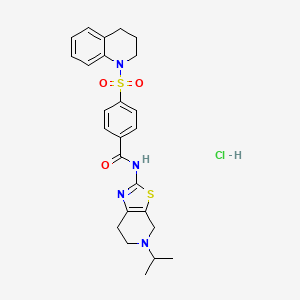 4-((3,4-dihydroquinolin-1(2H)-yl)sulfonyl)-N-(5-isopropyl-4,5,6,7-tetrahydrothiazolo[5,4-c]pyridin-2-yl)benzamide hydrochloride
