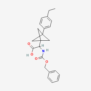 2-[3-(4-Ethylphenyl)-1-bicyclo[1.1.1]pentanyl]-2-(phenylmethoxycarbonylamino)acetic acid