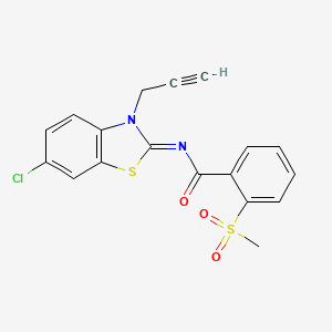 (Z)-N-(6-chloro-3-(prop-2-yn-1-yl)benzo[d]thiazol-2(3H)-ylidene)-2-(methylsulfonyl)benzamide