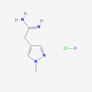 2-(1-Methylpyrazol-4-yl)ethanimidamide;hydrochloride