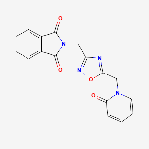 2-((5-((2-oxopyridin-1(2H)-yl)methyl)-1,2,4-oxadiazol-3-yl)methyl)isoindoline-1,3-dione