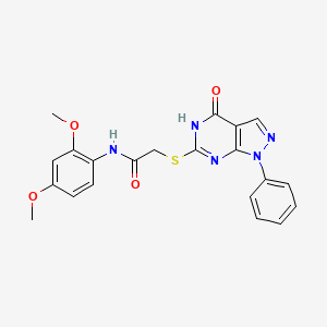 N-(2,4-dimethoxyphenyl)-2-((4-oxo-1-phenyl-4,5-dihydro-1H-pyrazolo[3,4-d]pyrimidin-6-yl)thio)acetamide