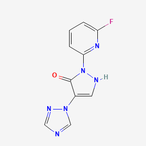 1-(6-fluoro-2-pyridinyl)-4-(1H-1,2,4-triazol-1-yl)-1H-pyrazol-5-ol