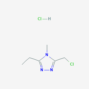 3-(chloromethyl)-5-ethyl-4-methyl-4H-1,2,4-triazole hydrochloride