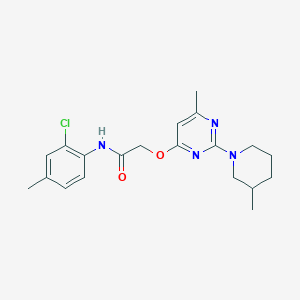 N-(2-chloro-4-methylphenyl)-2-{[6-methyl-2-(3-methylpiperidin-1-yl)pyrimidin-4-yl]oxy}acetamide