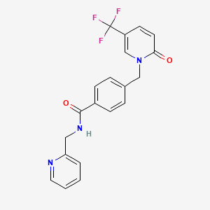 4-{[2-oxo-5-(trifluoromethyl)-1(2H)-pyridinyl]methyl}-N-(2-pyridinylmethyl)benzenecarboxamide