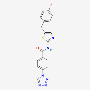 N-[5-(4-fluorobenzyl)-1,3-thiazol-2-yl]-4-(1H-tetrazol-1-yl)benzamide