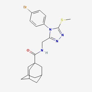 N-[[4-(4-bromophenyl)-5-methylsulfanyl-1,2,4-triazol-3-yl]methyl]adamantane-1-carboxamide
