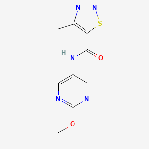 molecular formula C9H9N5O2S B2750933 N-(2-methoxypyrimidin-5-yl)-4-methyl-1,2,3-thiadiazole-5-carboxamide CAS No. 1396815-62-5