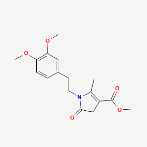 molecular formula C17H21NO5 B2750940 methyl 1-[2-(3,4-dimethoxyphenyl)ethyl]-2-methyl-5-oxo-4,5-dihydro-1H-pyrrole-3-carboxylate CAS No. 337495-67-7
