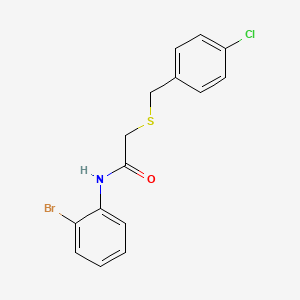 molecular formula C15H13BrClNOS B2750946 N-(2-bromophenyl)-2-[(4-chlorobenzyl)sulfanyl]acetamide CAS No. 329078-88-8