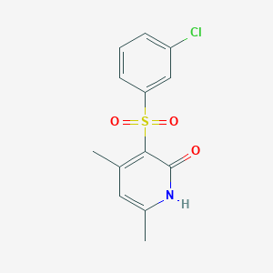 molecular formula C13H12ClNO3S B2750955 3-[(3-chlorophenyl)sulfonyl]-4,6-dimethyl-2(1H)-pyridinone CAS No. 338964-30-0