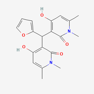 molecular formula C19H20N2O5 B2750957 3,3'-(furan-2-ylmethylene)bis(4-hydroxy-1,6-dimethylpyridin-2(1H)-one) CAS No. 883087-27-2