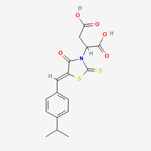 (Z)-2-(5-(4-isopropylbenzylidene)-4-oxo-2-thioxothiazolidin-3-yl)succinic acid