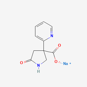molecular formula C10H9N2NaO3 B2750965 Sodium 5-oxo-3-(pyridin-2-yl)pyrrolidine-3-carboxylate CAS No. 1864060-95-6