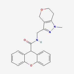 molecular formula C22H21N3O3 B2750967 N-({1-methyl-1H,4H,6H,7H-pyrano[4,3-c]pyrazol-3-yl}methyl)-9H-xanthene-9-carboxamide CAS No. 1797079-58-3