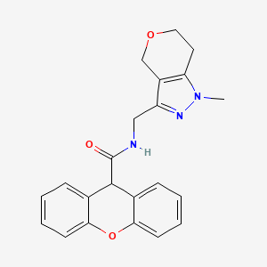 molecular formula C22H21N3O3 B2750967 N-((1-methyl-1,4,6,7-tetrahydropyrano[4,3-c]pyrazol-3-yl)methyl)-9H-xanthene-9-carboxamide CAS No. 1797079-58-3