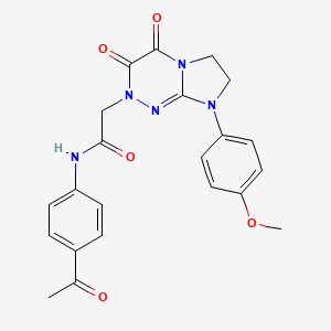 N-(4-acetylphenyl)-2-(8-(4-methoxyphenyl)-3,4-dioxo-3,4,7,8-tetrahydroimidazo[2,1-c][1,2,4]triazin-2(6H)-yl)acetamide